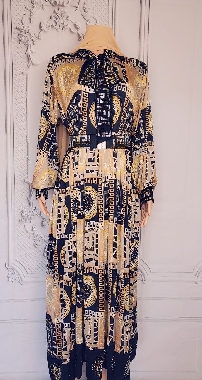 Versace print hot sale maxi dress